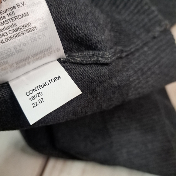Calvin Klein Gunmetal Heather Grey Wool Blend Crew Neck Size XS - Picture 11 of 14